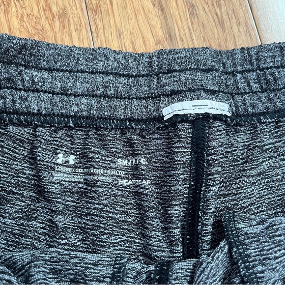 Under Armour Women's Charcoal and Lavender Athletic Shorts - Picture 3 of 4